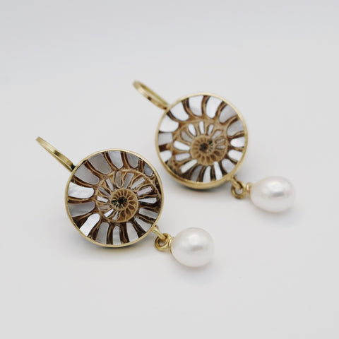 Pearl Inlaid Earrings