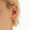 ANASTASIA | Diamond Paper Clip C-Hoop Earrings (Pair)