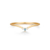 GEMMA | Curved Aquamarine and Diamond Ring