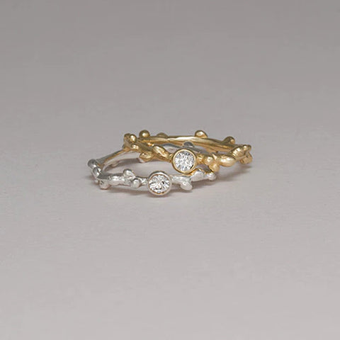 Bright Branch Solitaire Ring