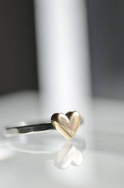 Small Gold Heart Ring