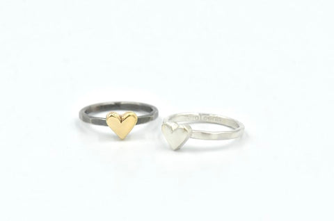 Solid Love Stacking Rings - All Silver