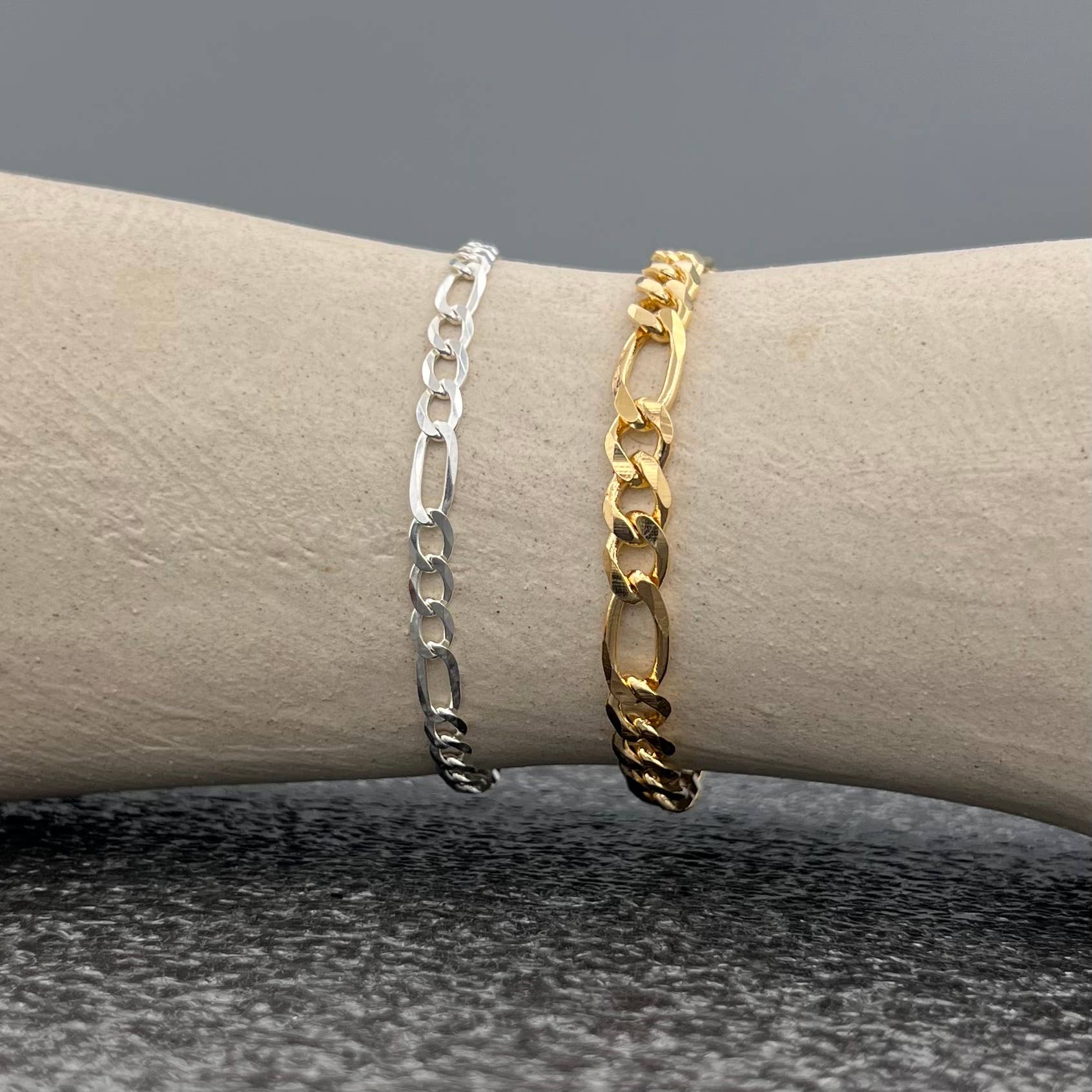 7mm Gold-filled Figaro Chain Bracelet