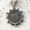 Pearl Necklace with Horse Coin Medallion