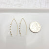 14k Gold and Sterling Silver Open Hoop Threader Earrings