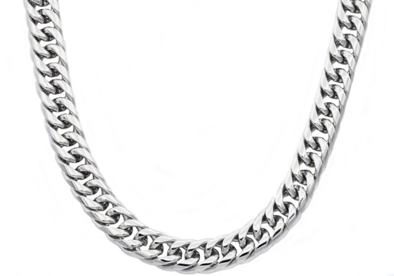 Men's Stainless Steel Double Cuban Link Chain Necklace