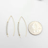 Gold and Silver Coil Wishbone Threader Earrings