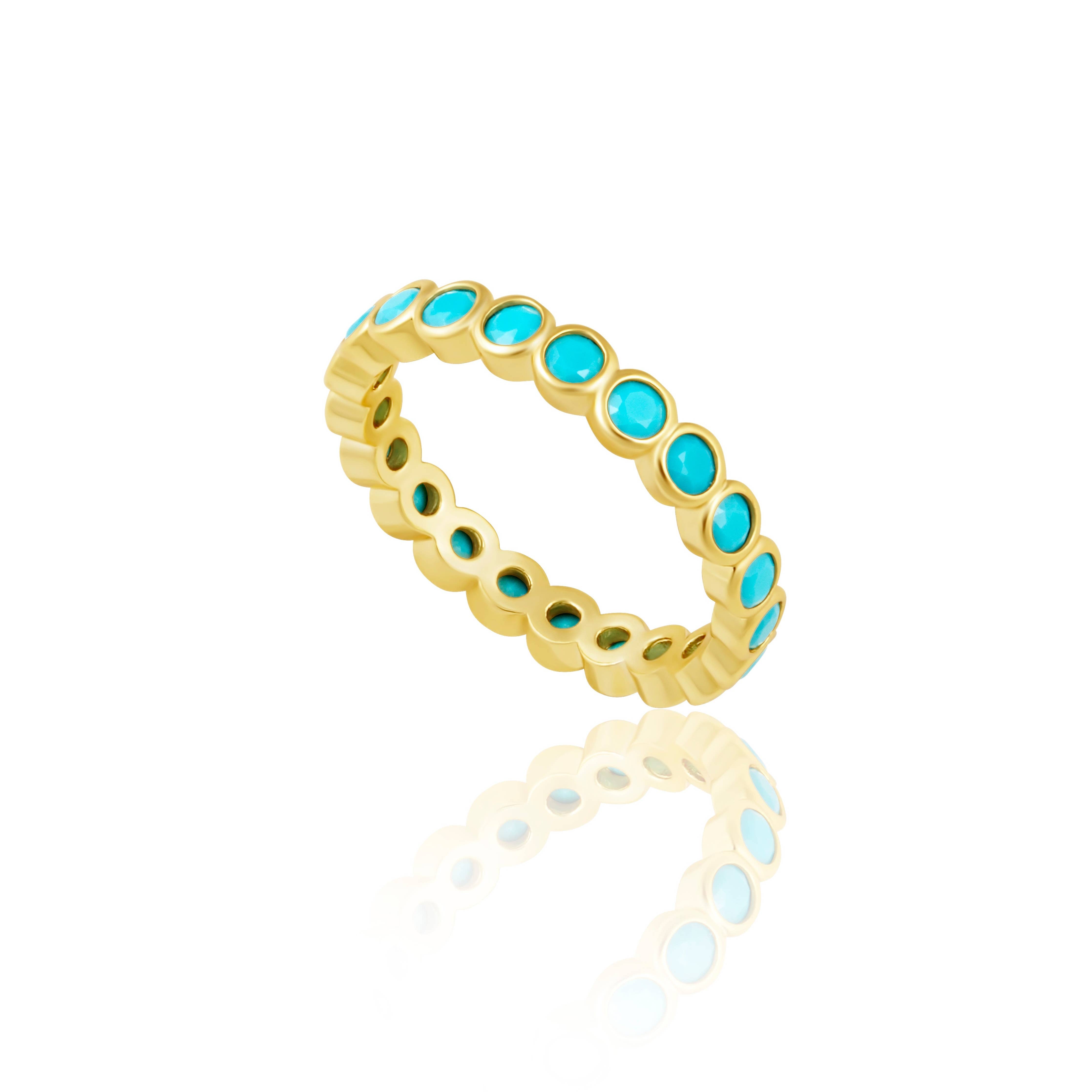 Celeste Eternity Band Ring - Turquoise