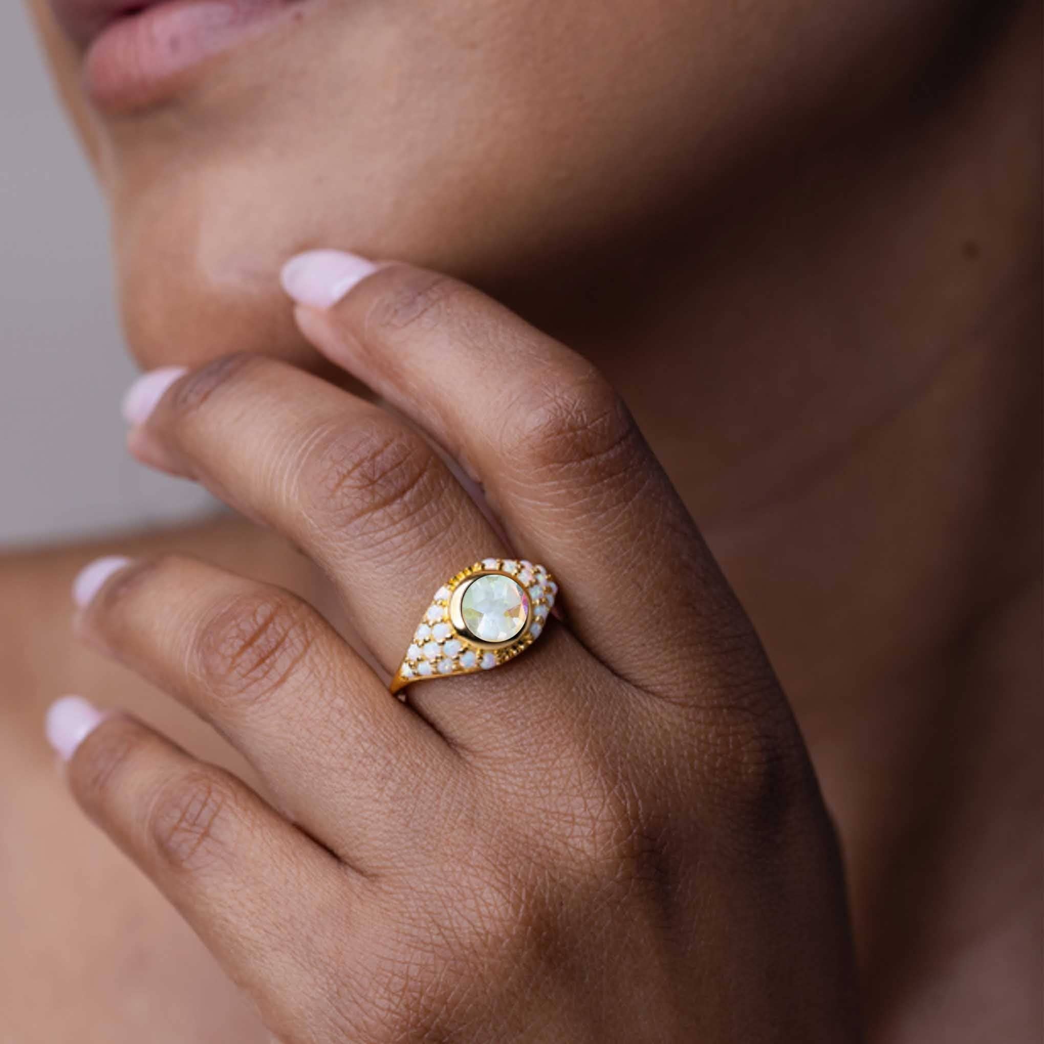 Angel Quartz and Opal St.Moritz Ring