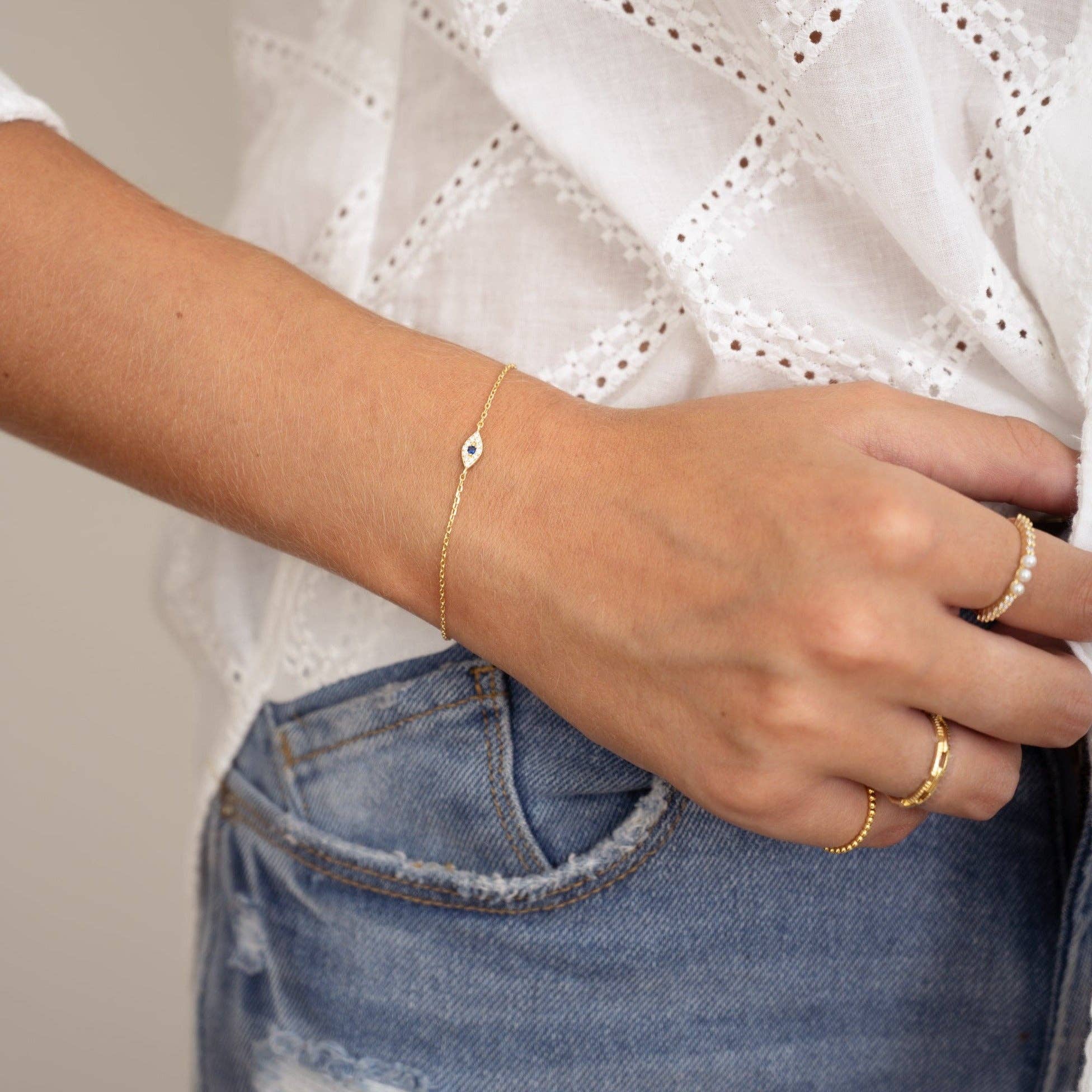 Tiny Evil Eye Bracelet
