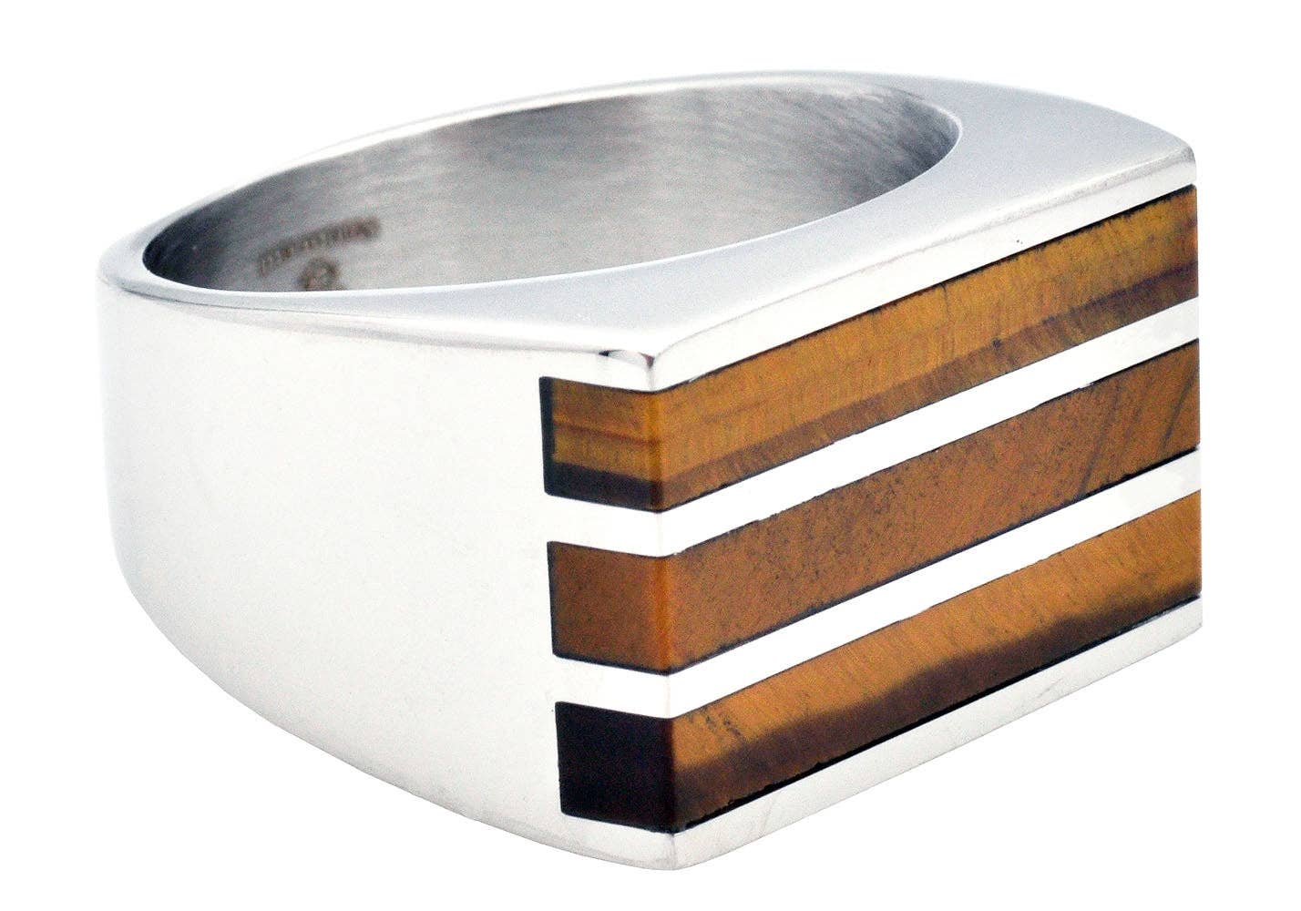Tiger Eye S.Steel Ring