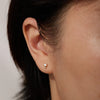 Opal and White Sapphire Stud Earrings (pair)