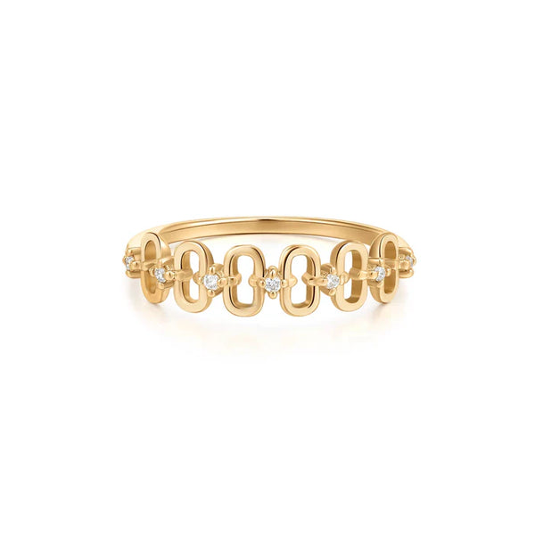 ANASTASIA | Diamond Paper Clip Stackable Ring