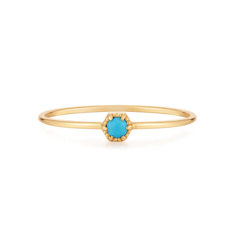 Amina - Turquoise Solitaire Ring