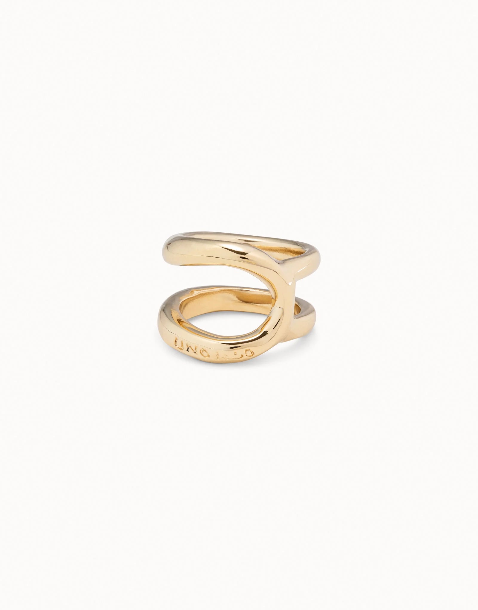 Double Curved Ring - Gold