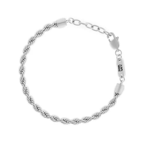 Helix 4mm Chain Bracelet Silver (Adjustable)