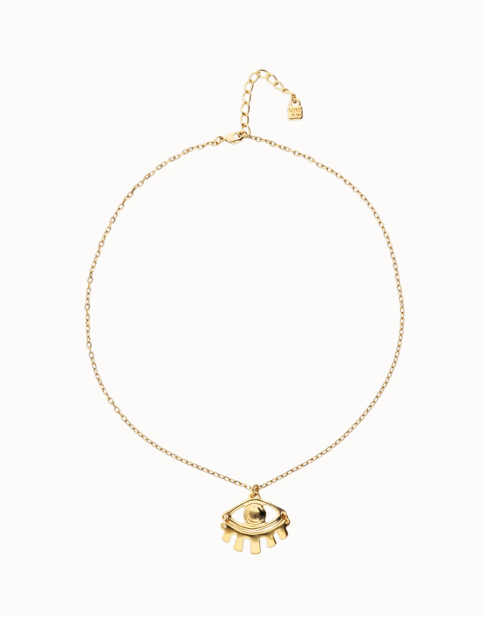 Short pendant chain necklace with small eye