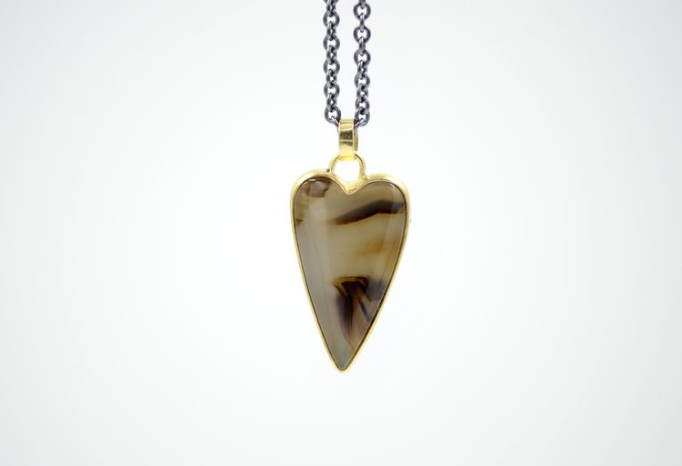 Montana Heart Agate Pendant