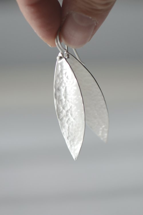 Silver Leafs Dangle Earrings