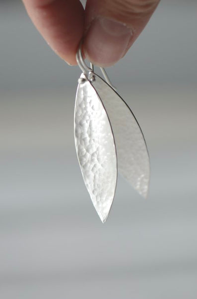 Silver Leafs Dangle Earrings