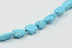 Turquoise Pebble Chain with Black Spinel Necklace