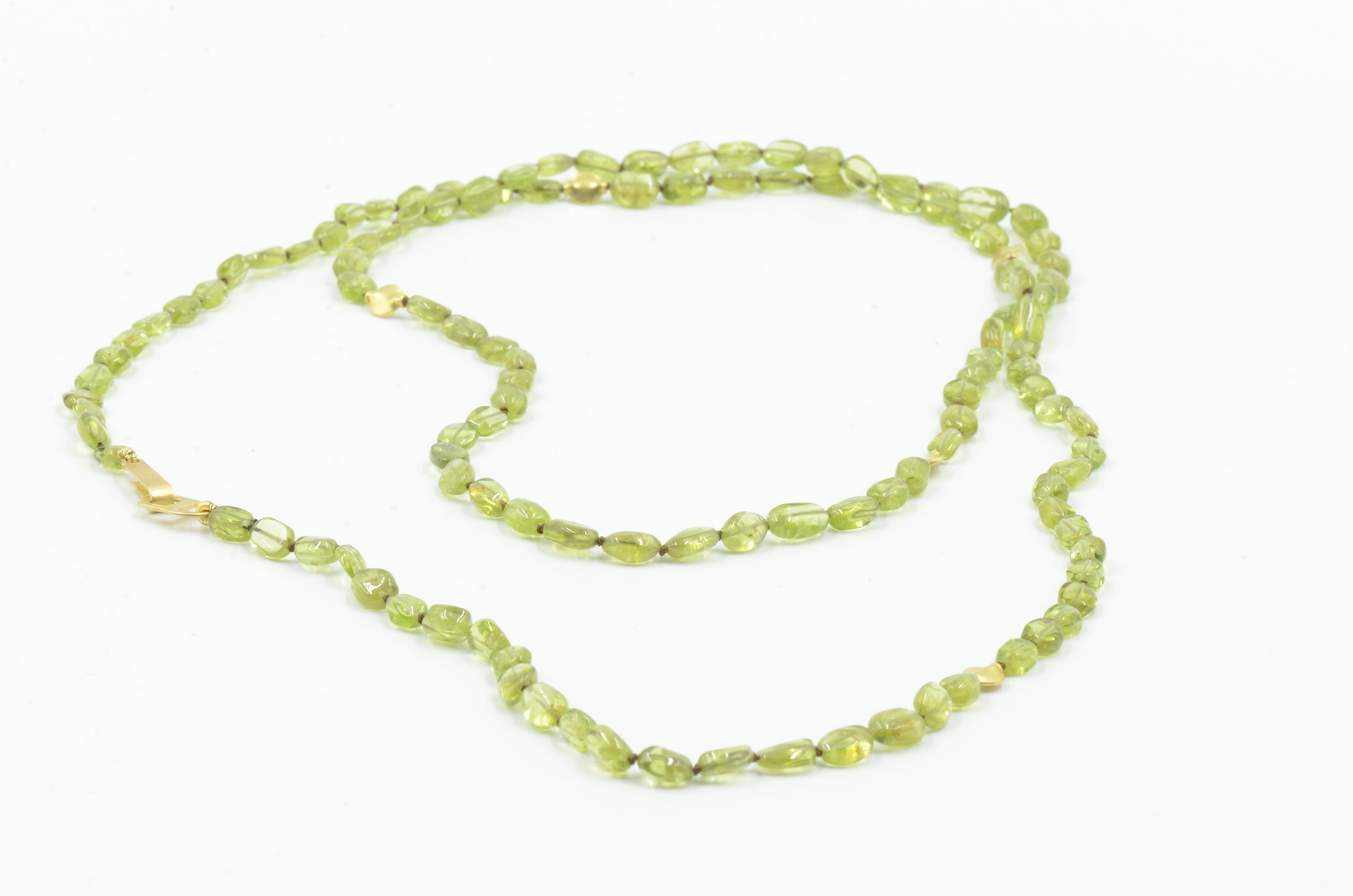 Peridot Pebbles Necklace