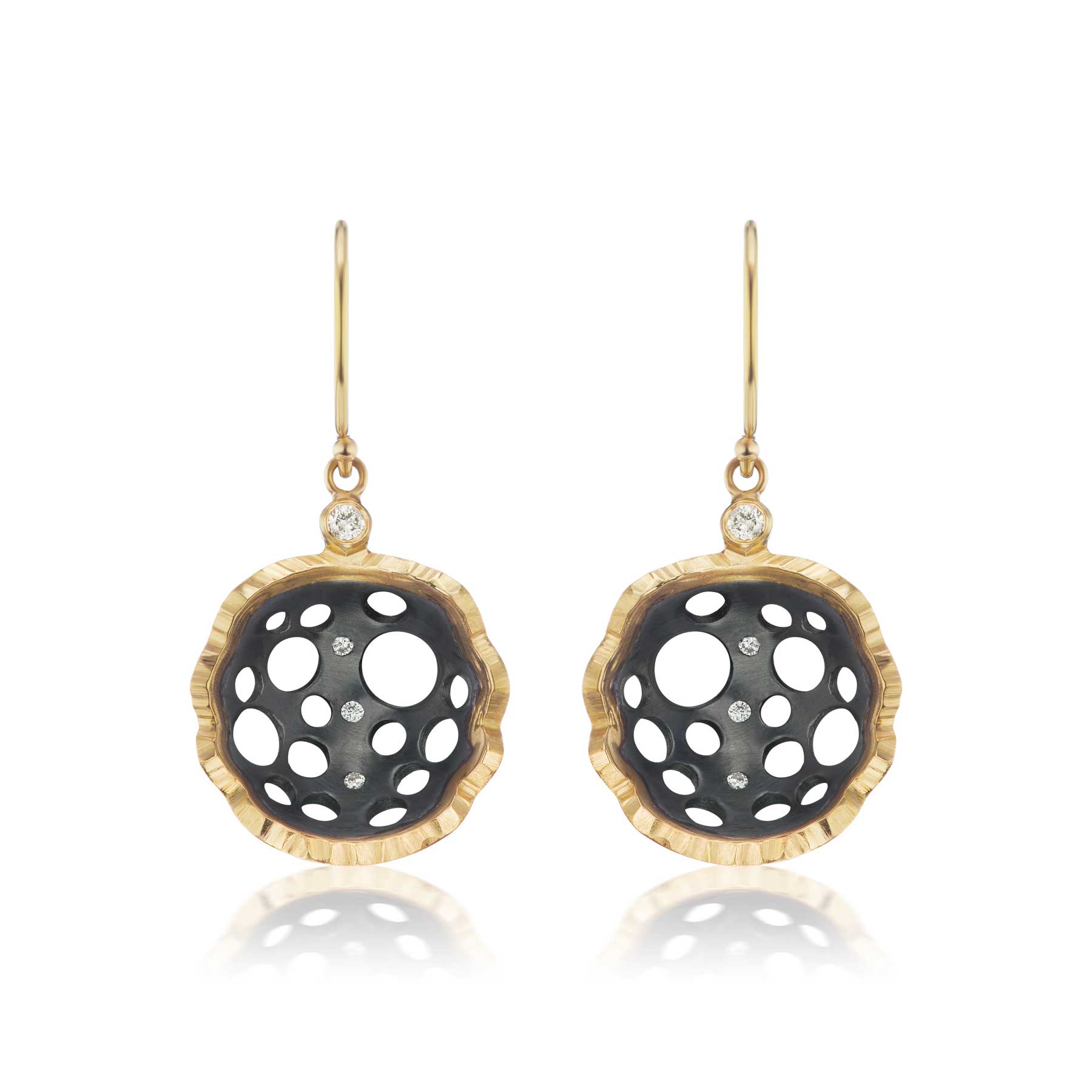 Open Lily Drop Earrings