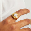 Mini Signet Pearl Ring