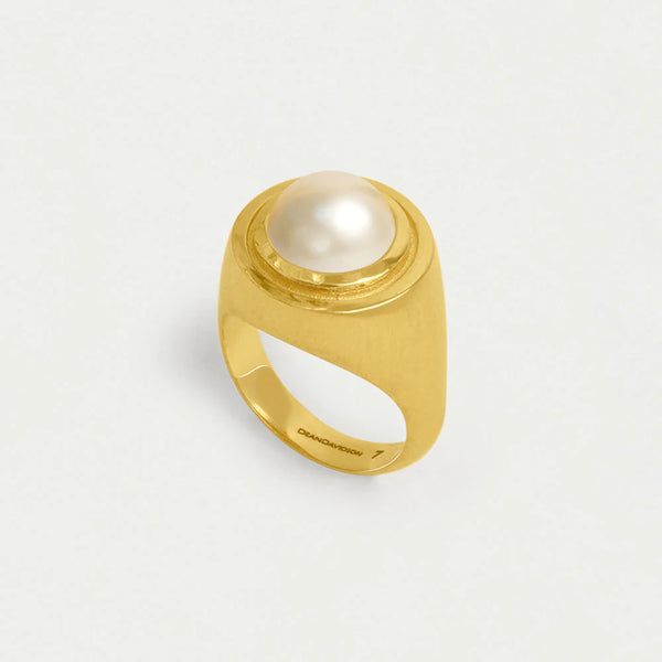 Mini Signet Pearl Ring