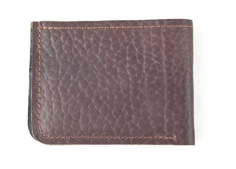 Heritage Wallet in Bison Leather - Bison Horween Dark Leather