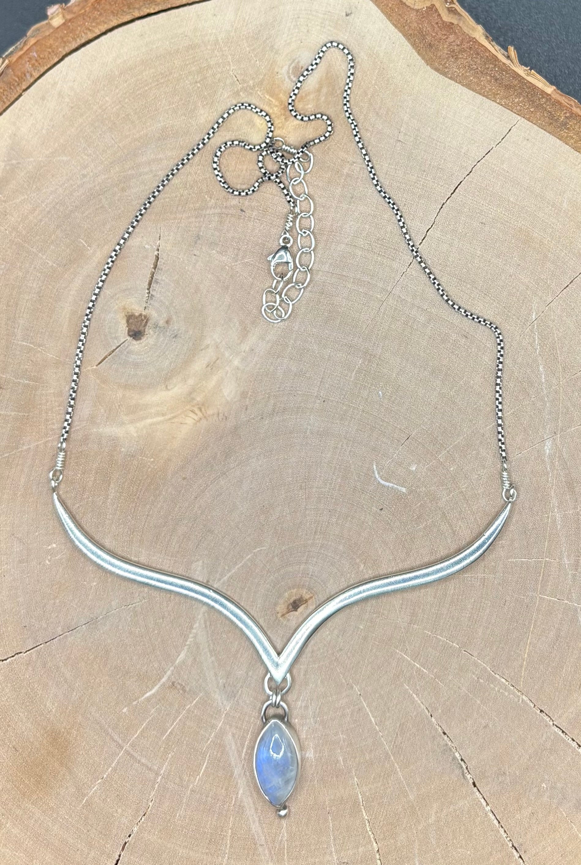 Large Moonstone Arabesque Pendant