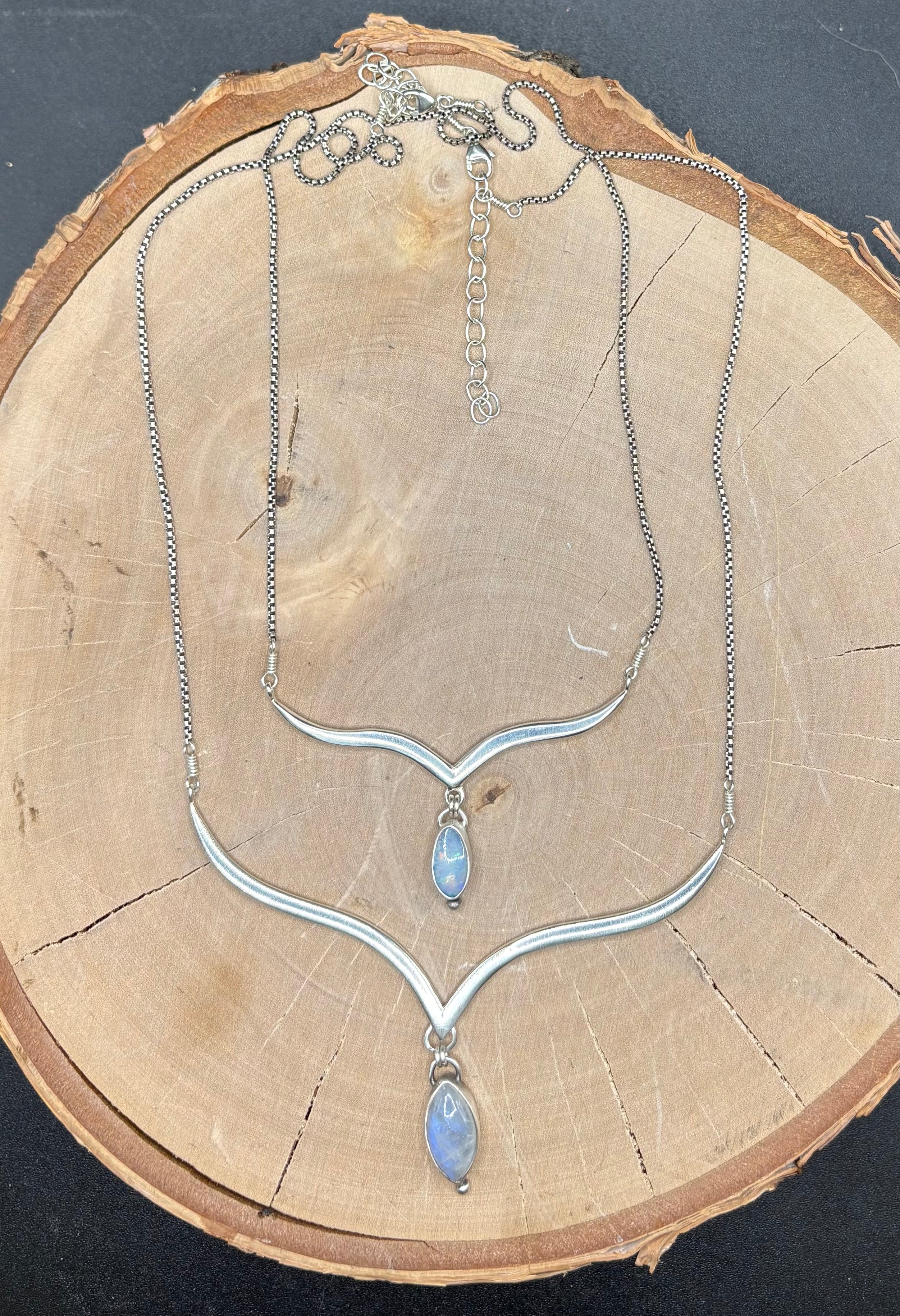 Small Australian Opal Arabesque Pendant