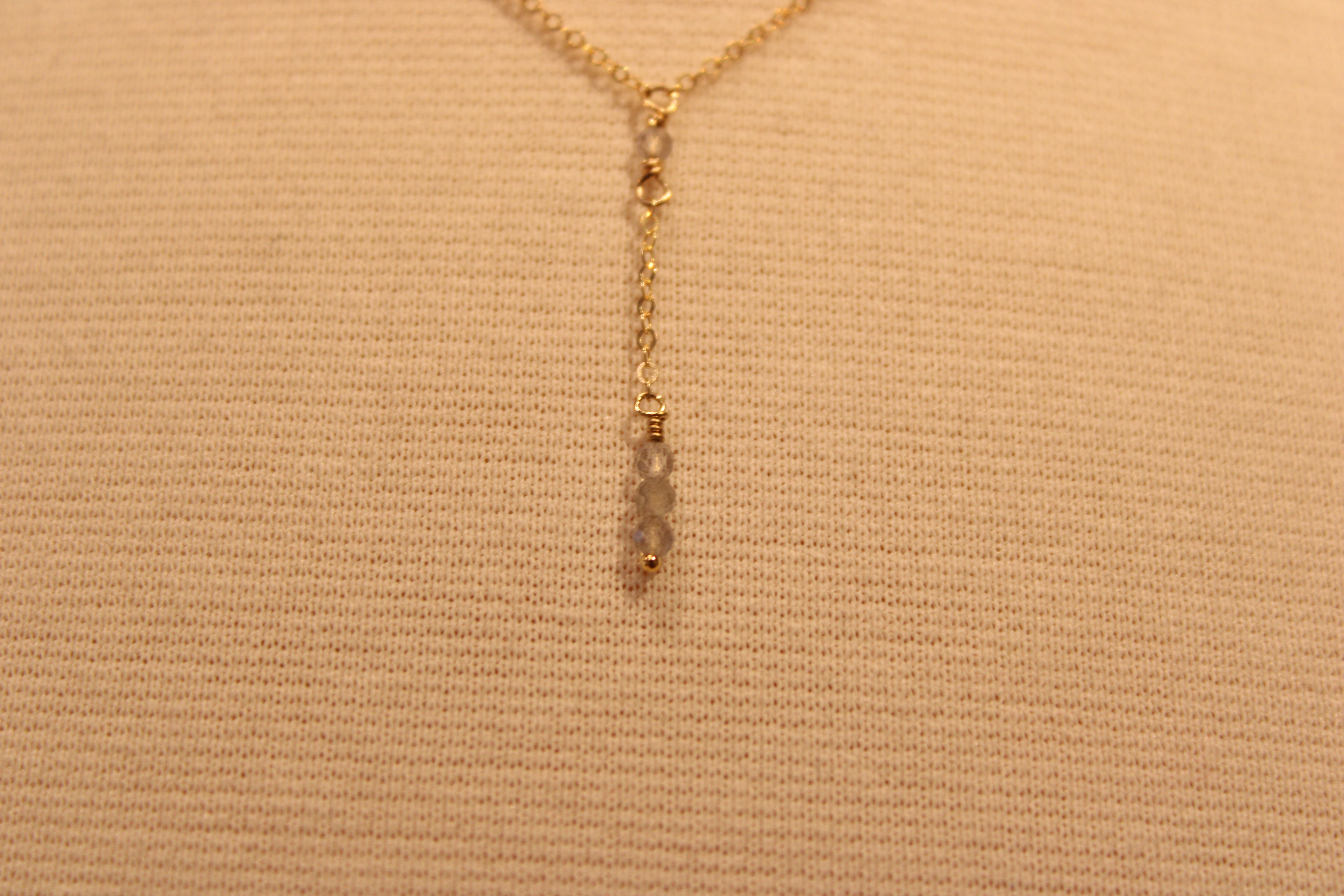 Labradorite Lariat - 3 Stone
