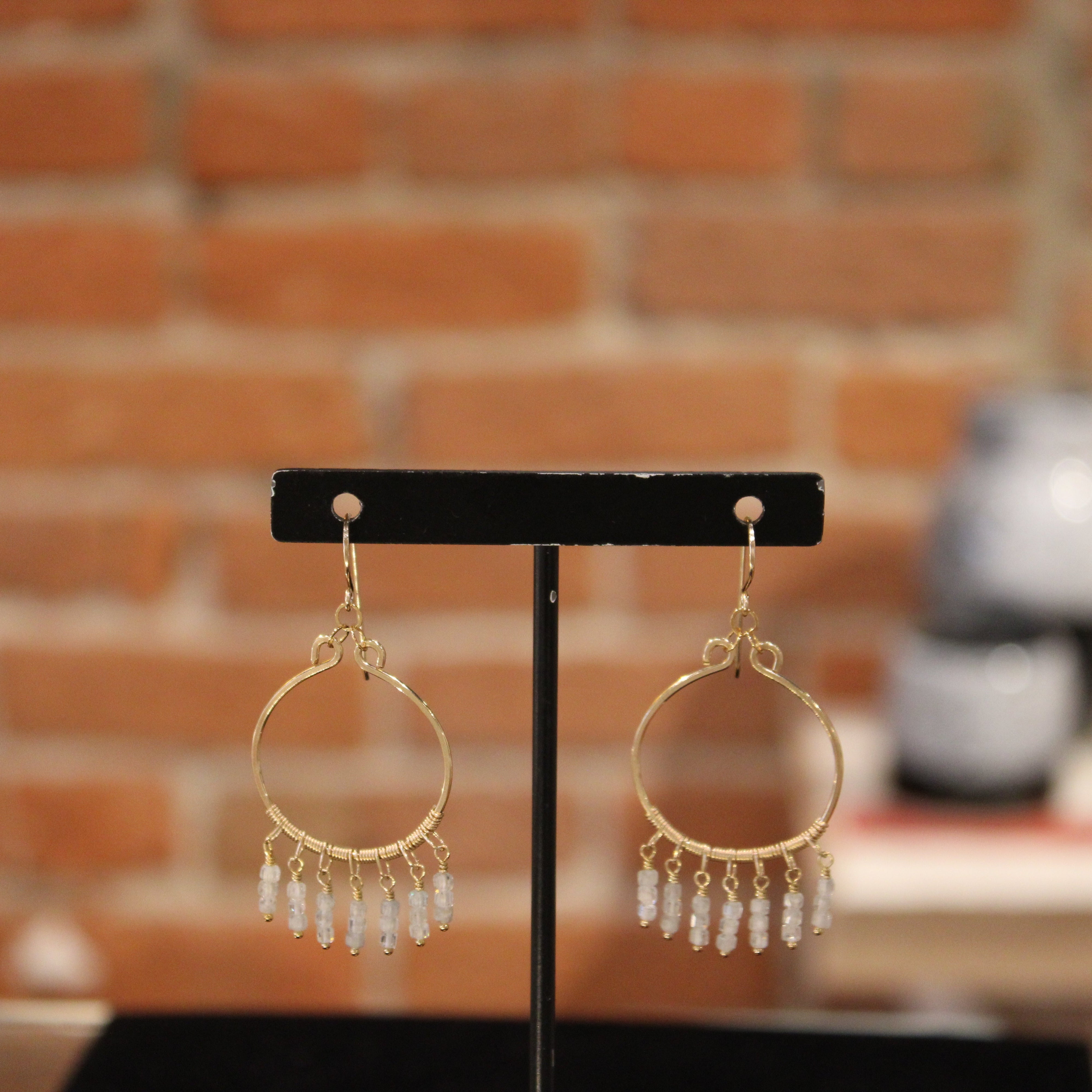 Natural Zircon Hoop Fringe