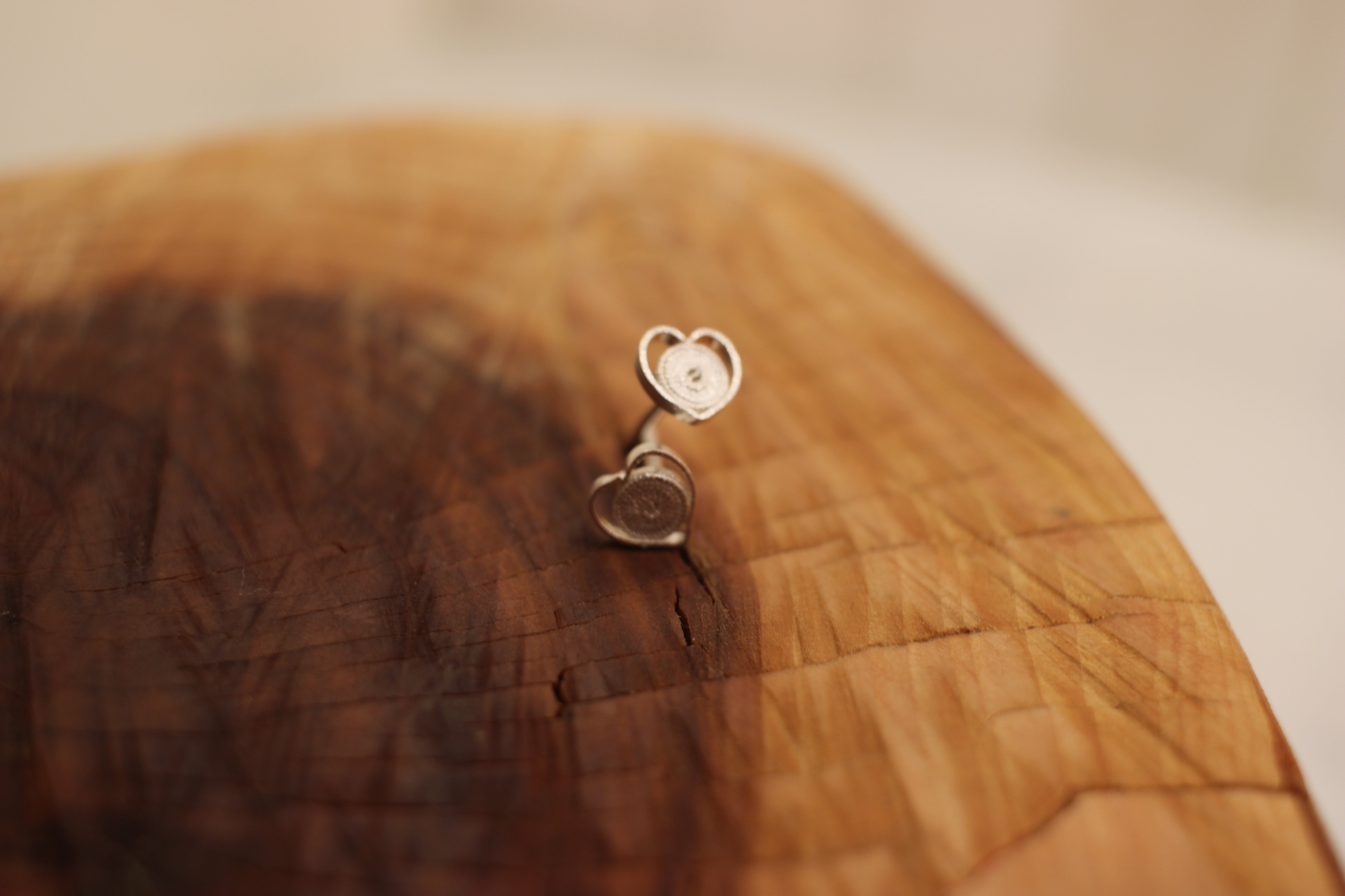 Filigree Heart Shaped Studs
