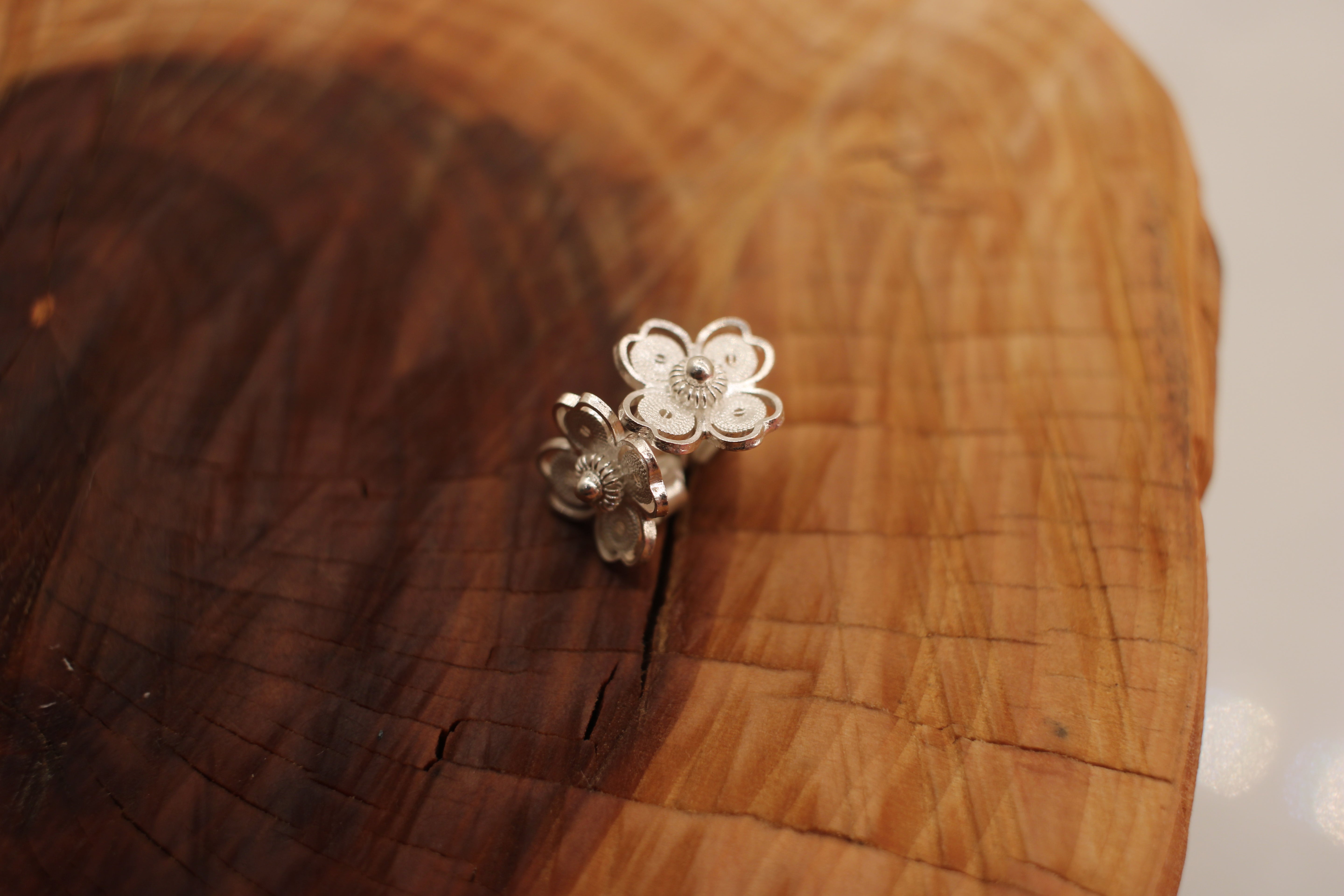Filigree Flower Studs