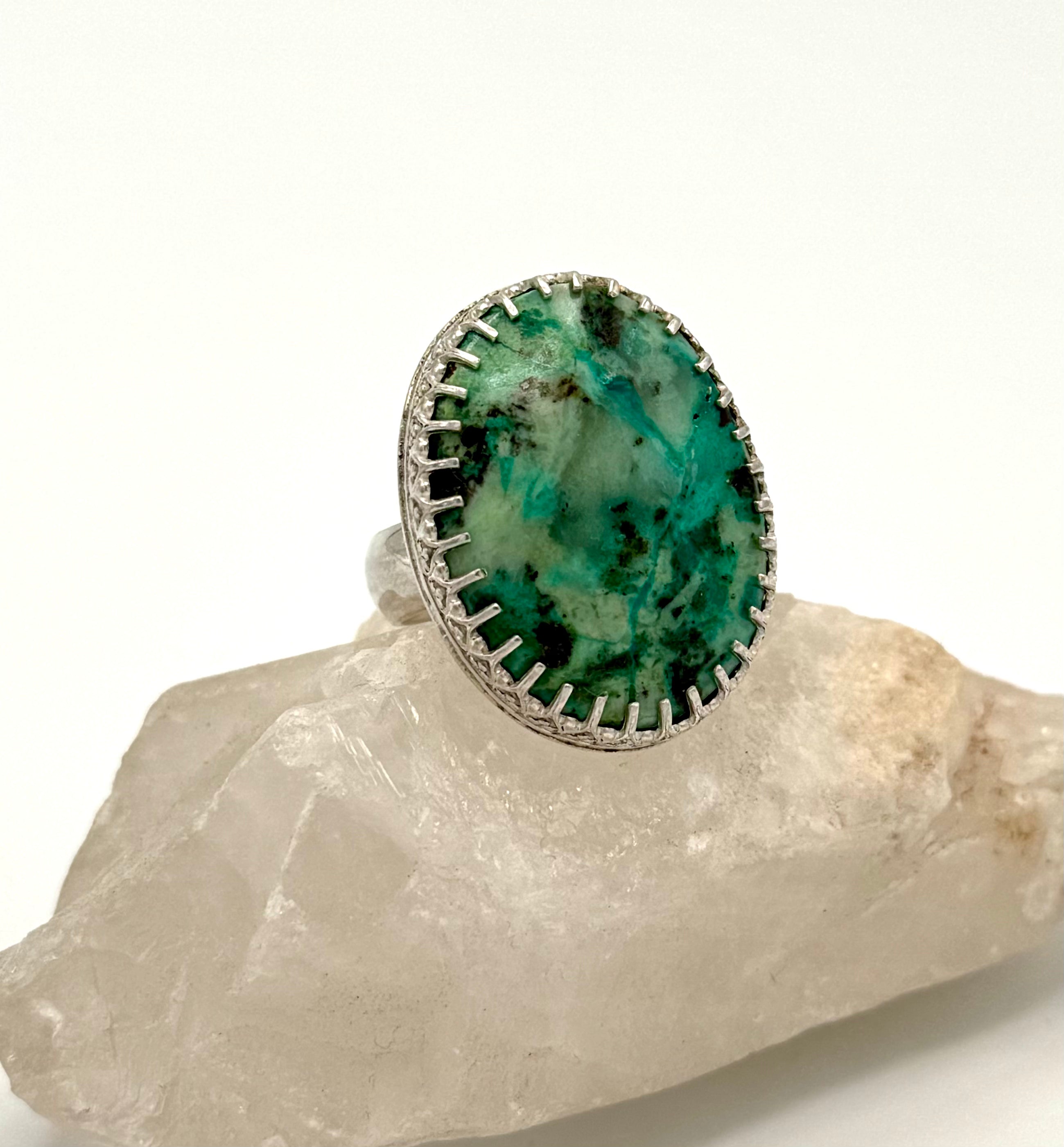 Chrysocolla Oval Ring