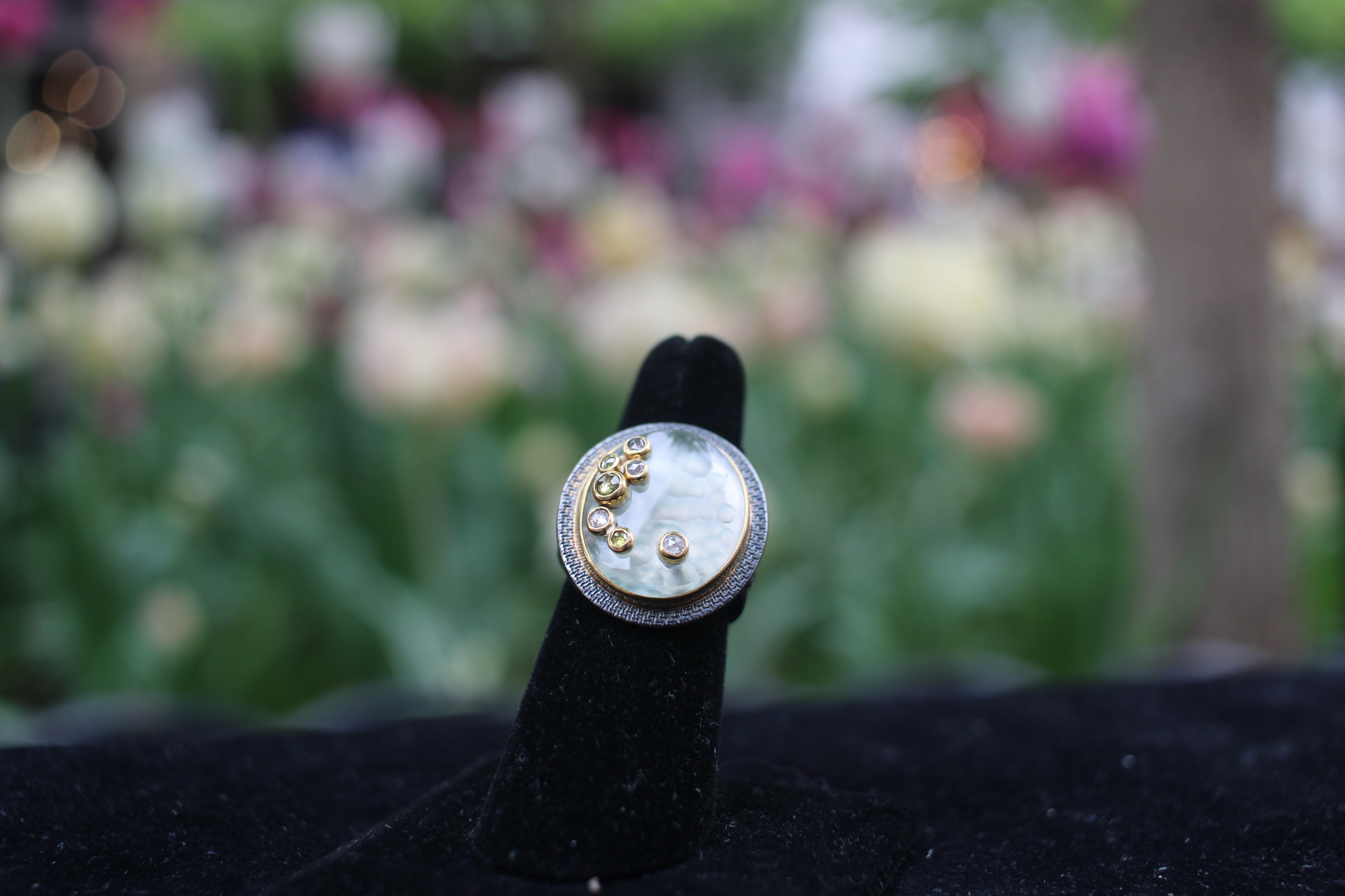 Aquamarine Bubble Ring