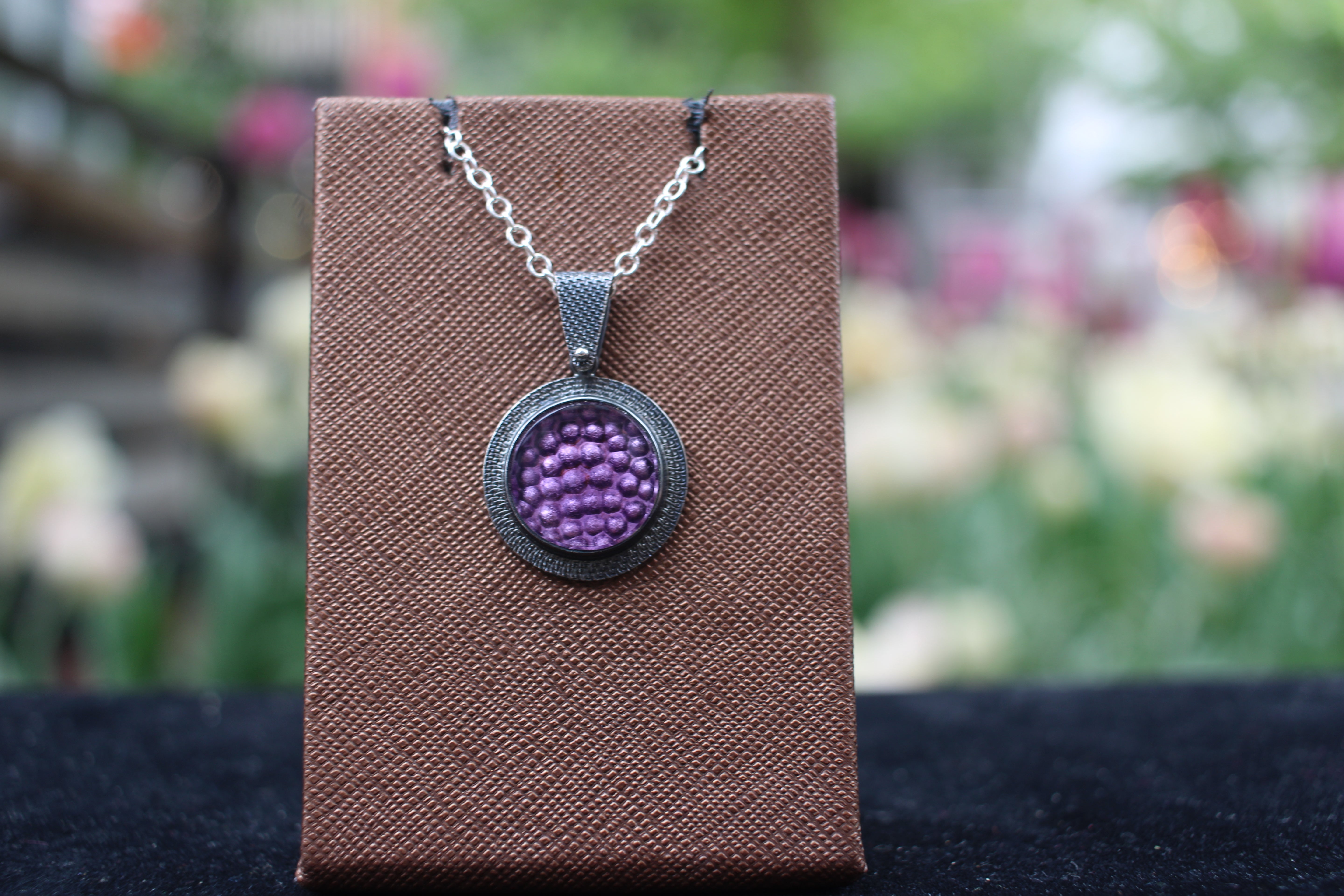 Amethyst Bubble Drop Necklace