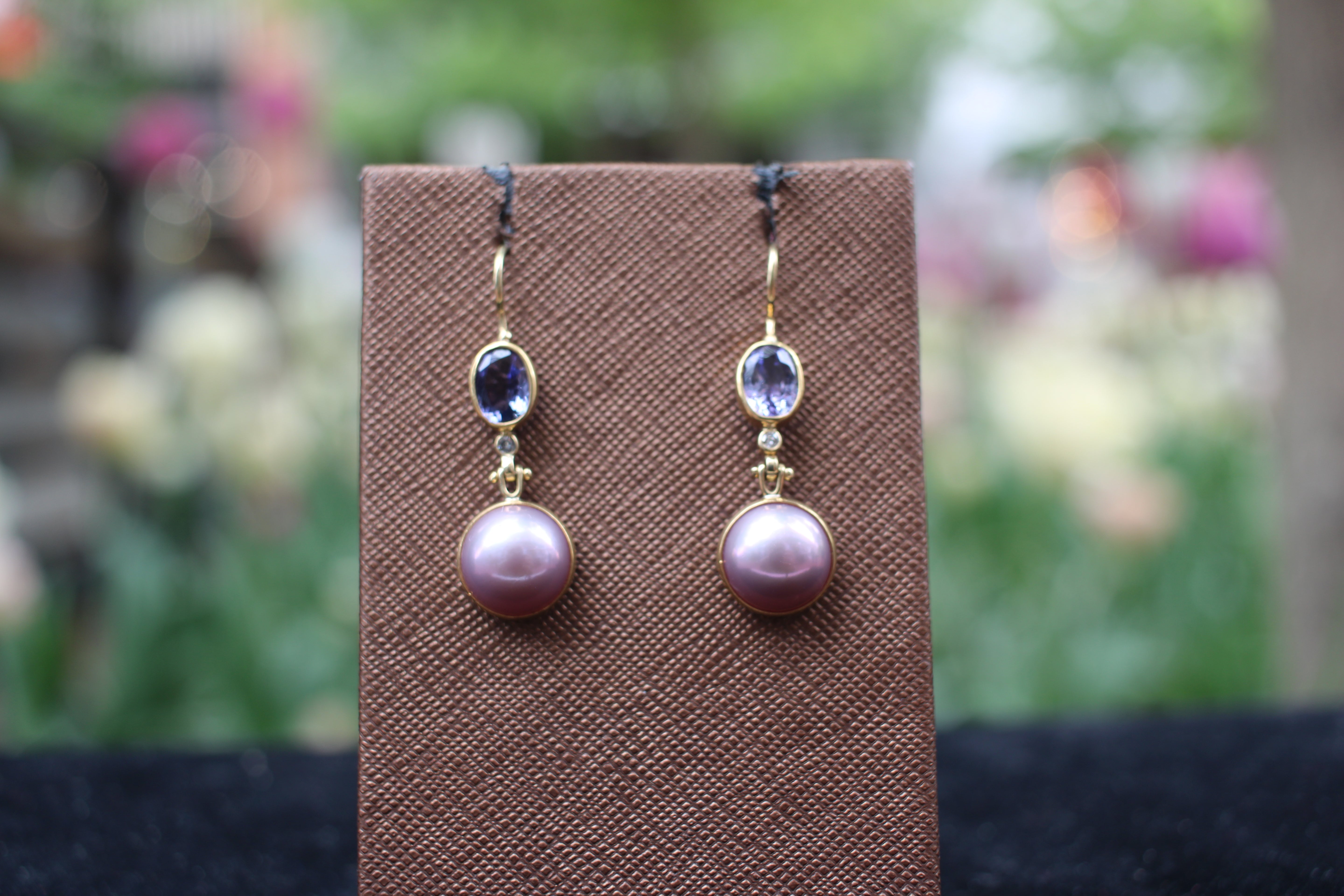 Tanzanite and The Sea Earrings