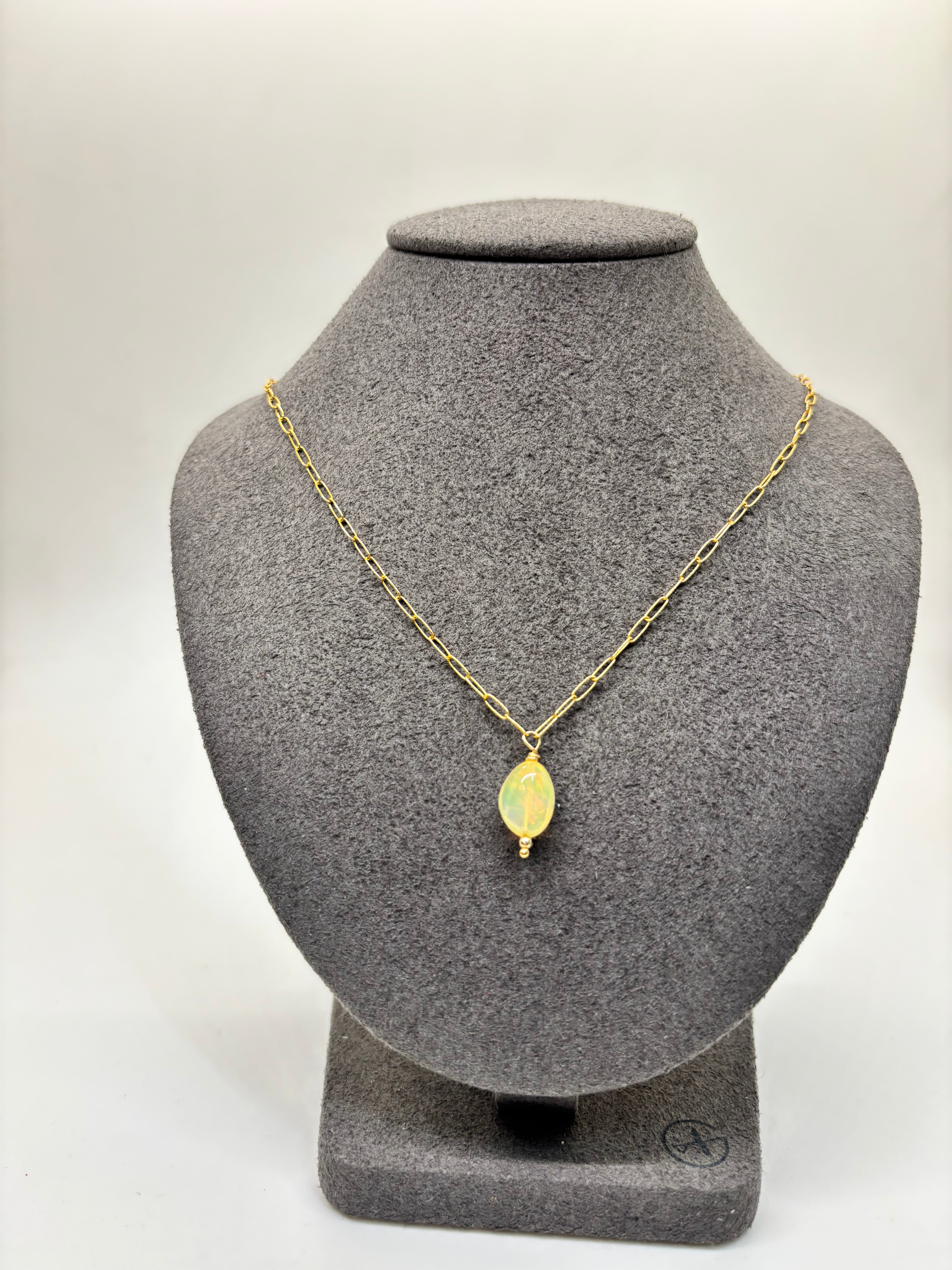 Ethiopian Opal Pendant Necklace