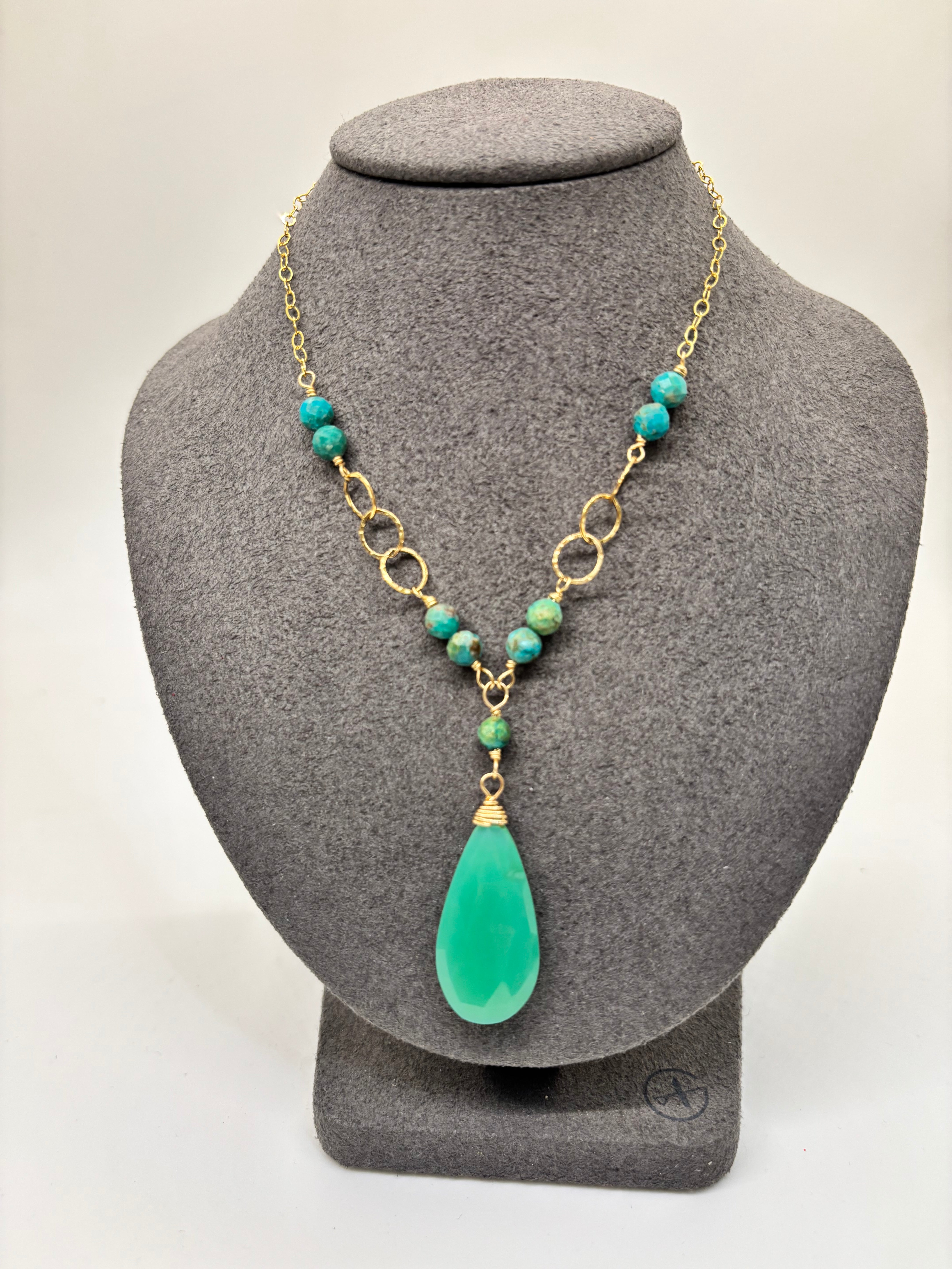 Turquoise & Chysoprase Necklace