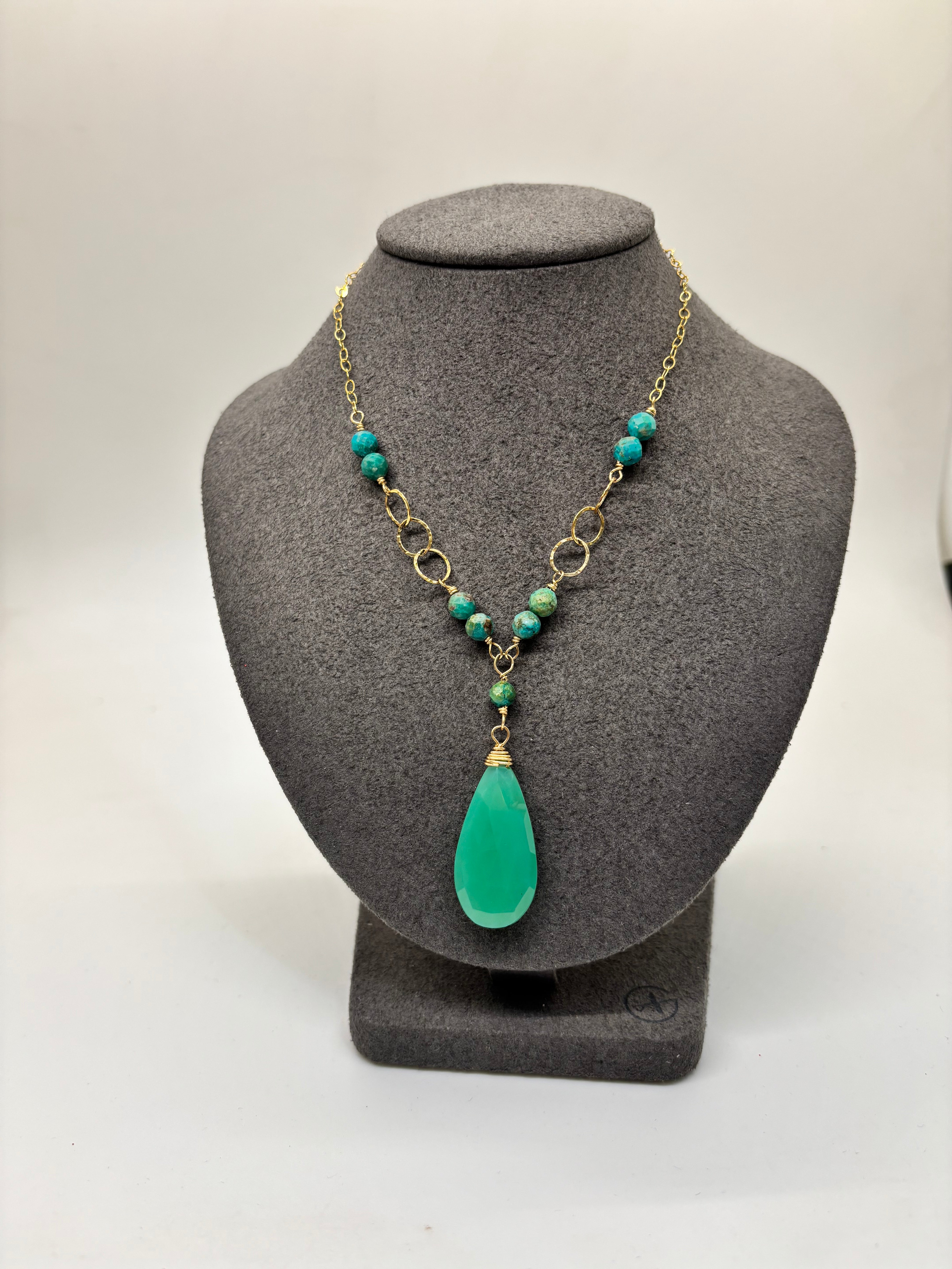 Turquoise & Chysoprase Necklace