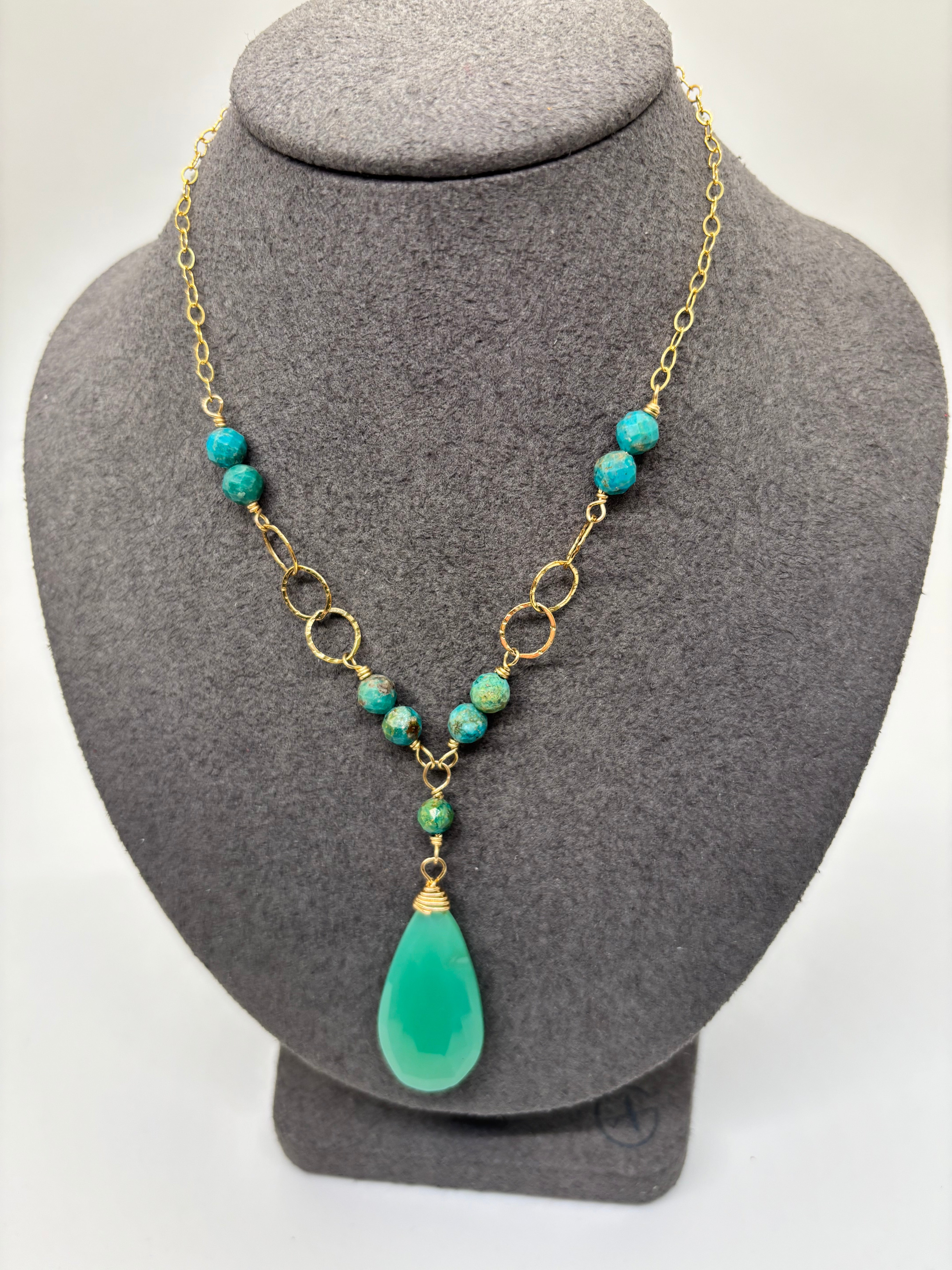 Turquoise & Chysoprase Necklace