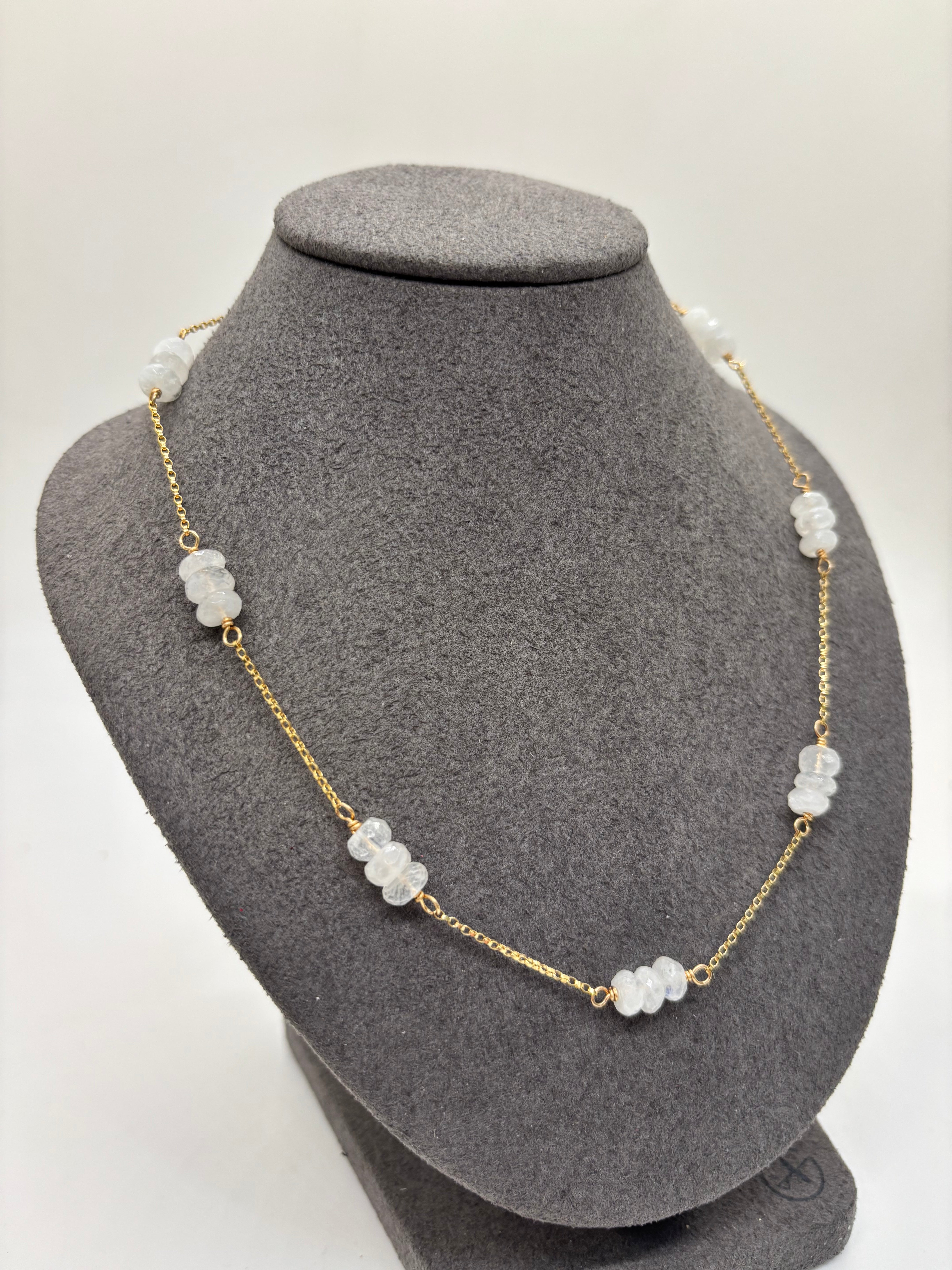 Moonstone & Gold Necklace