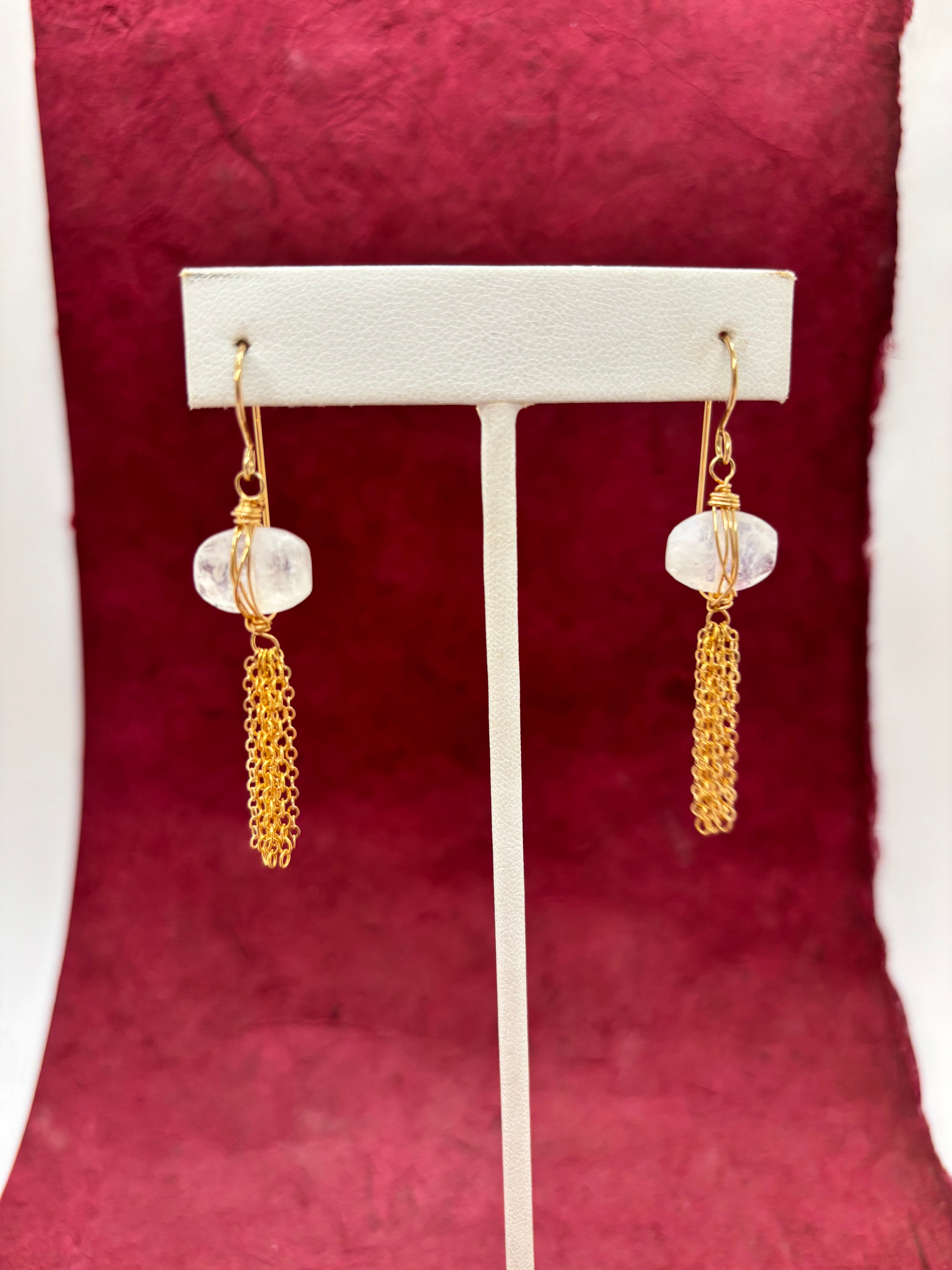 Moonstone Pendant Earrings