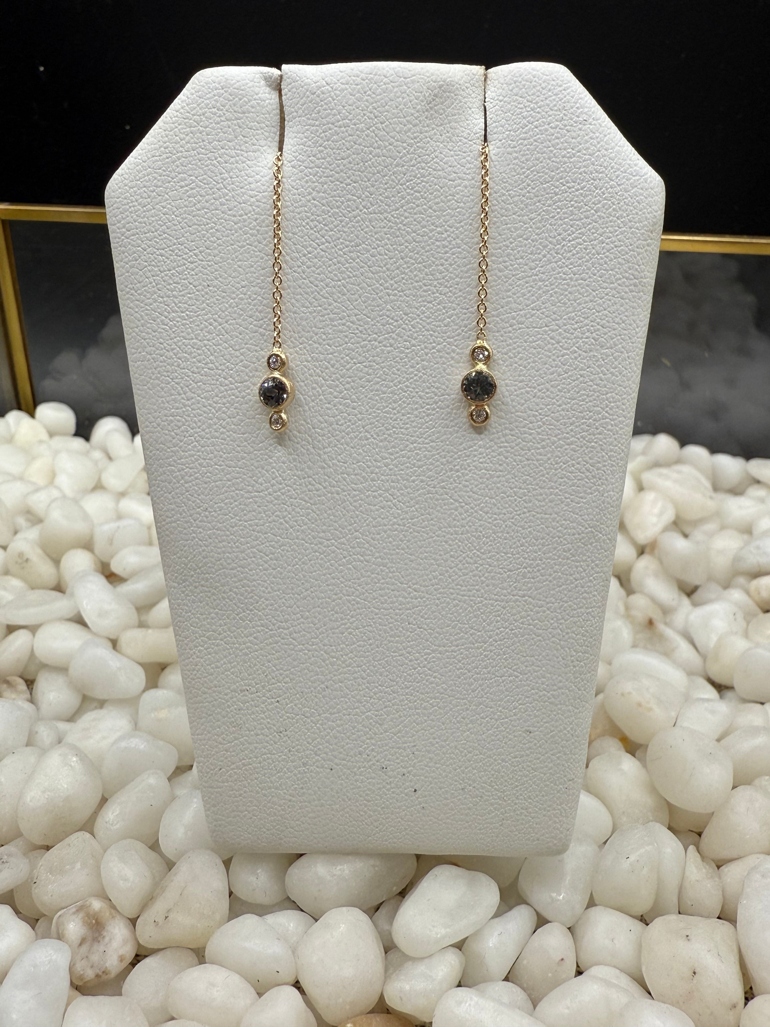 Spinel Threader Earrings