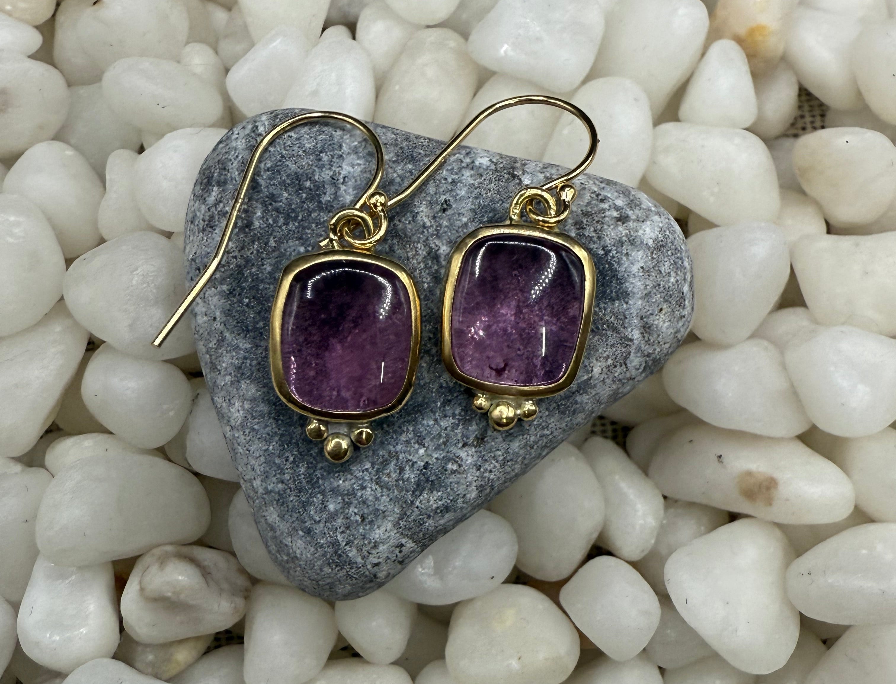 Pink Tourmaline Drop Earrings