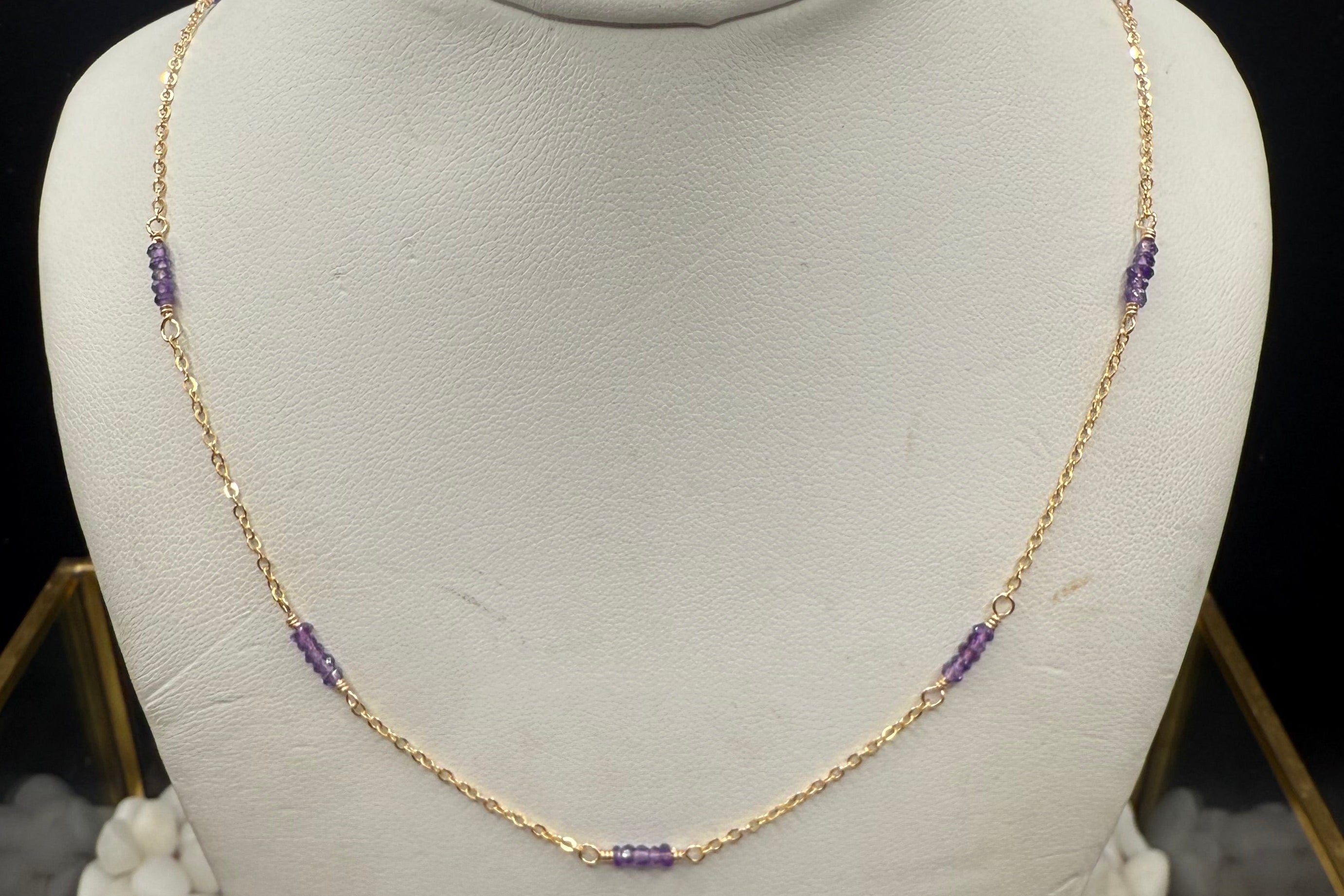 Mini Amethyst Satellite Necklace