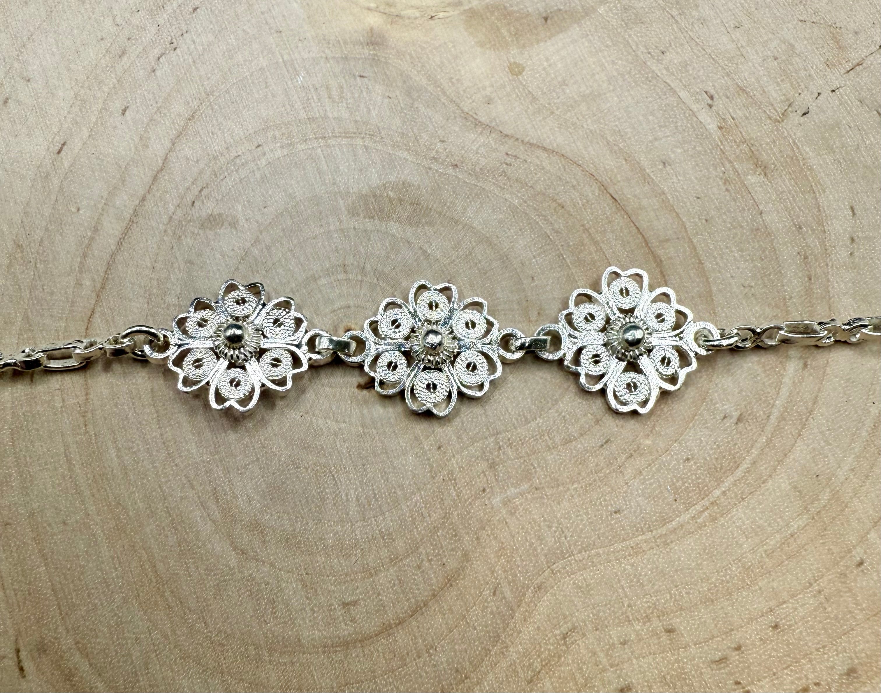 Filigree Flower Bracelet